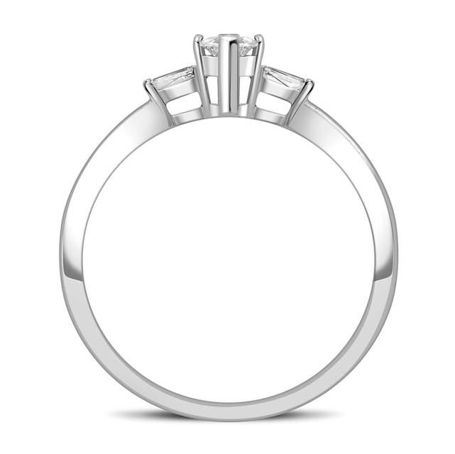 Помолвочное кольцо из белого золота с бриллиантами (049405)