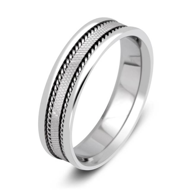 Обручальное кольцо из белого золота (010181)