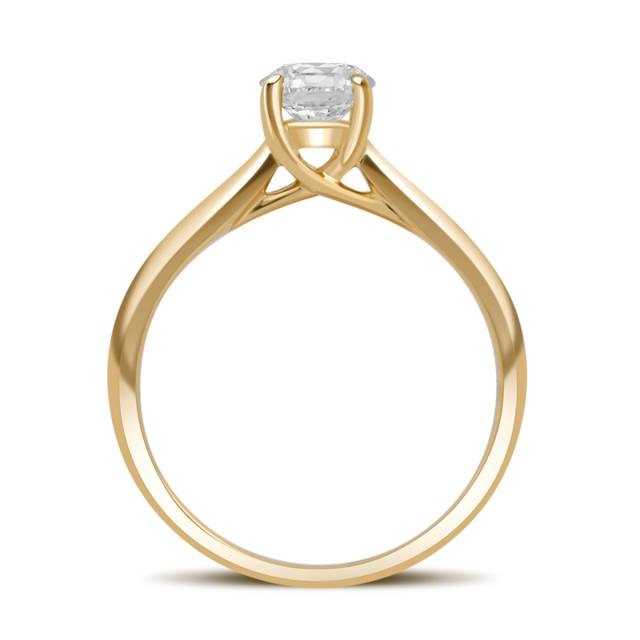 Помолвочное кольцо из жёлтого золота с бриллиантом (038801)