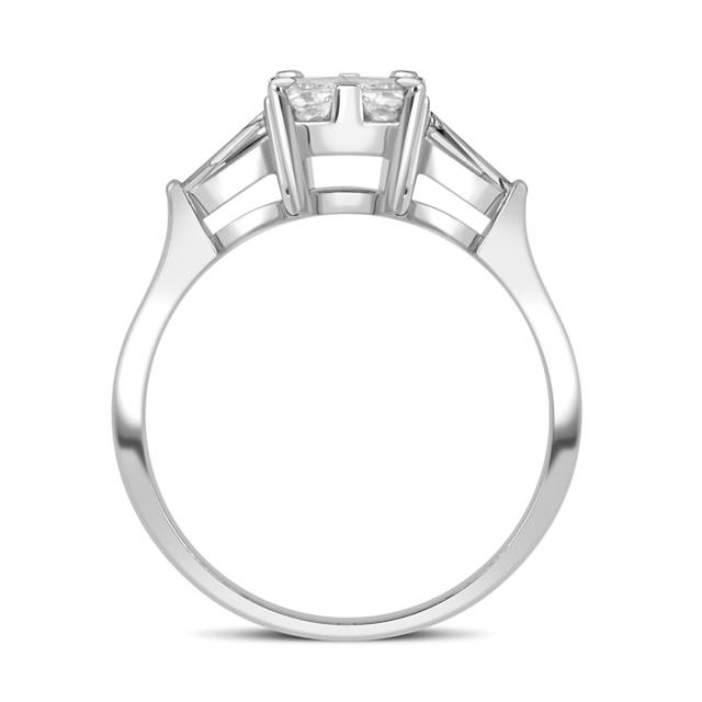 Кольцо из белого золота с бриллиантами (043943)