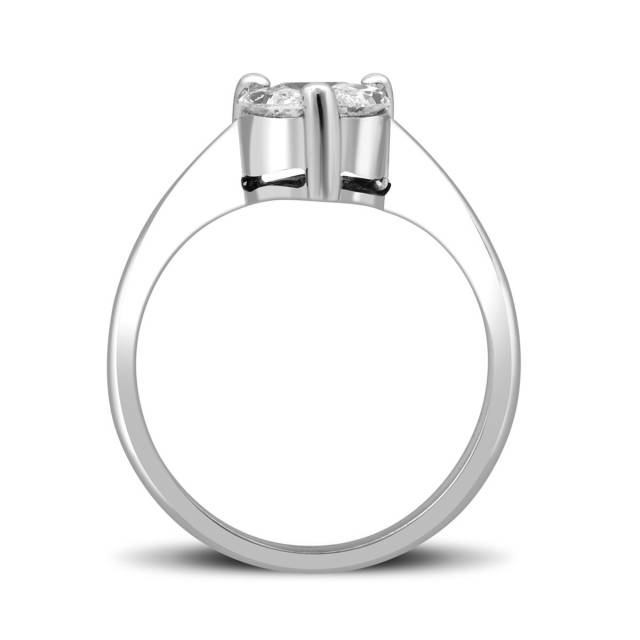 Кольцо из белого золота с бриллиантами (025088)