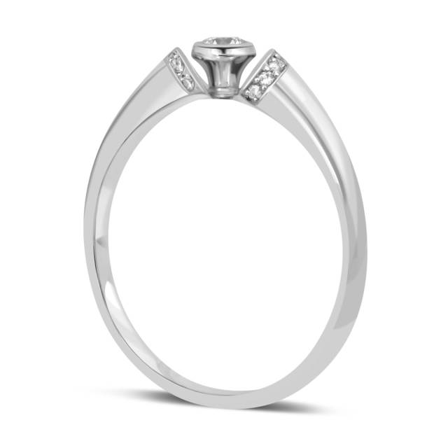 Помолвочное кольцо из белого золота с бриллиантами (039889)