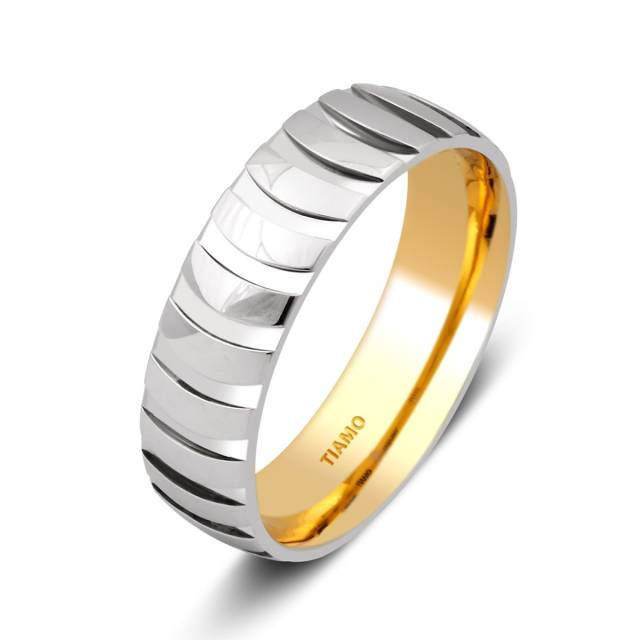 Обручальное кольцо из комбинированного золота TIAMO (000072)