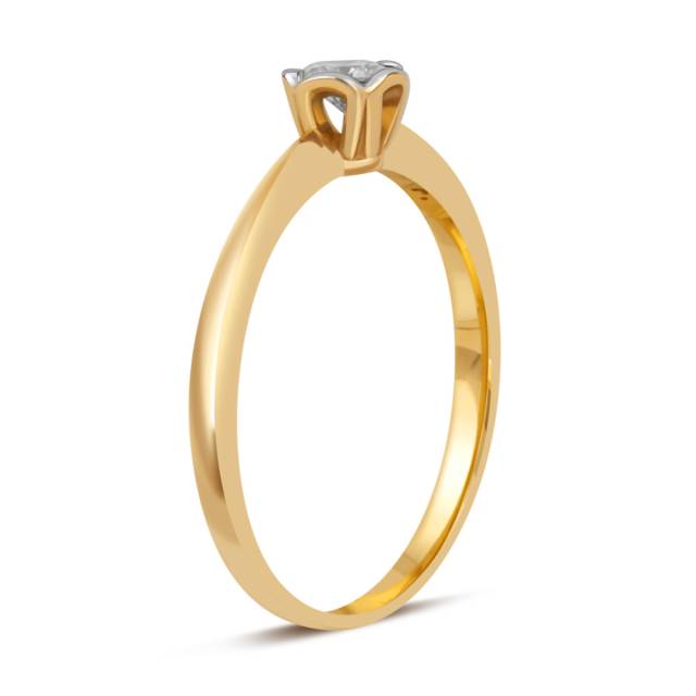 Помолвочное кольцо из жёлтого золота с бриллиантом (038996)