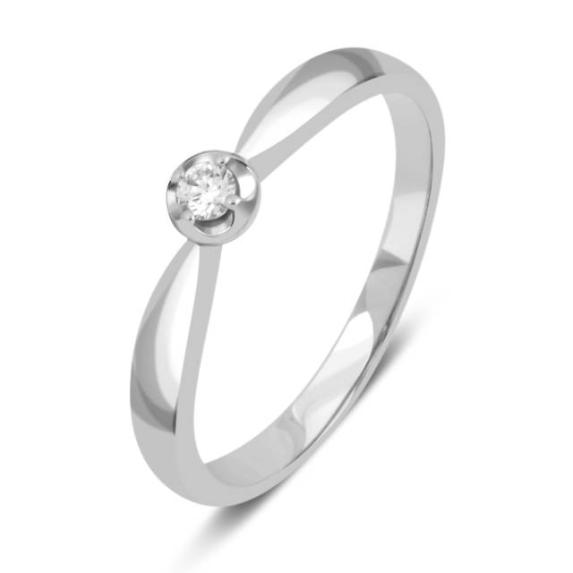 Помолвочное кольцо из белого золота с бриллиантом (032591)