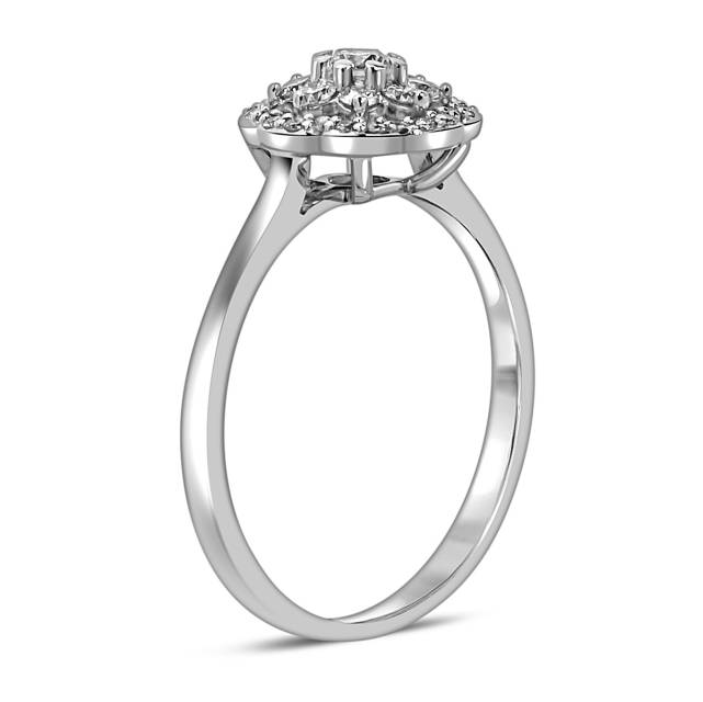 Кольцо из белого золота с бриллиантами (059974)