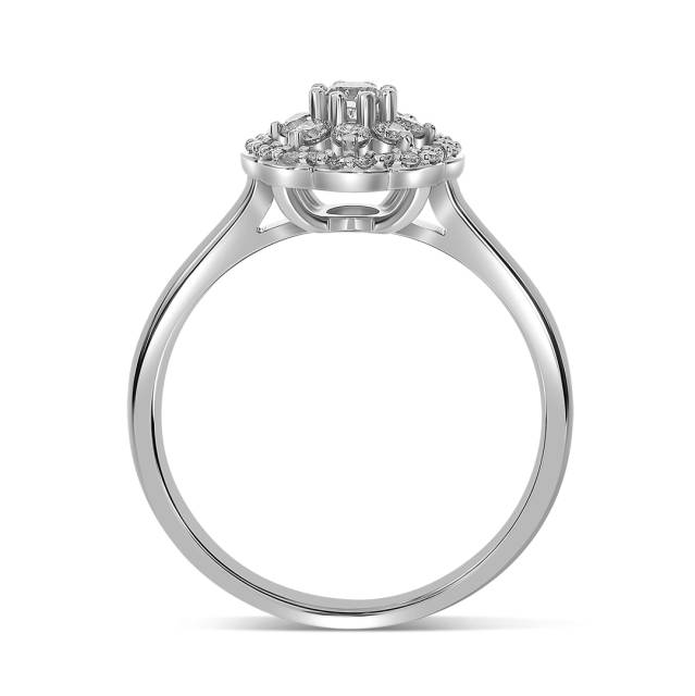 Кольцо из белого золота с бриллиантами (059974)