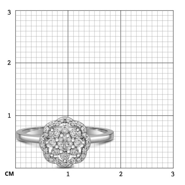Кольцо из белого золота с бриллиантами (059974)
