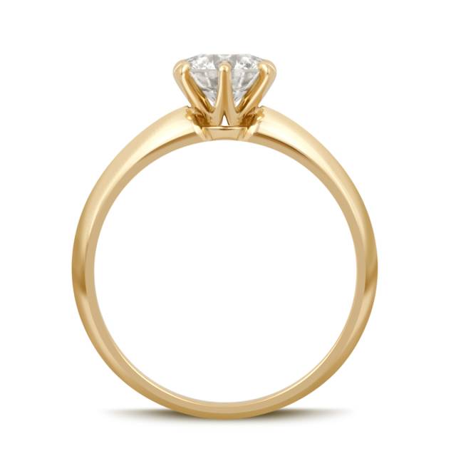 Помолвочное кольцо из жёлтого золота с бриллиантом (038849)