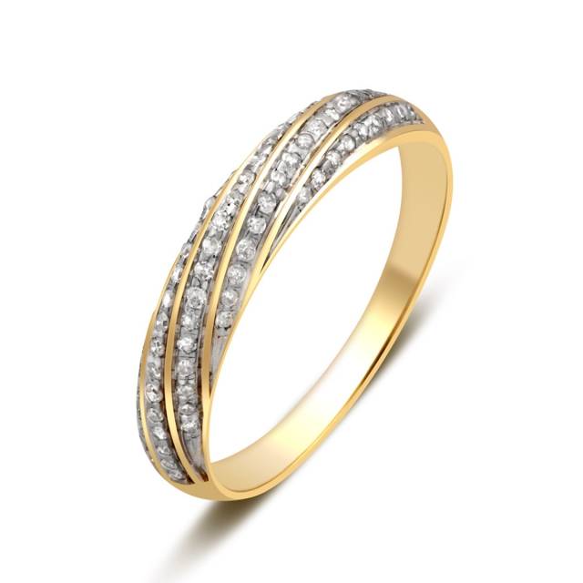 Кольцо из жёлтого золота с бриллиантами (024115)