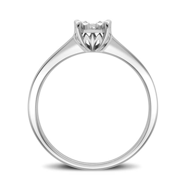 Помолвочное кольцо из белого золота с бриллиантами (030658)
