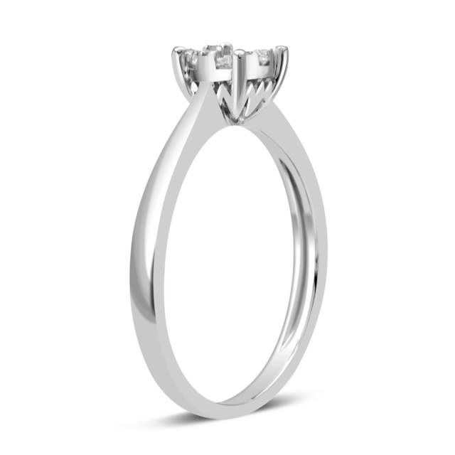 Помолвочное кольцо из белого золота с бриллиантами (030658)