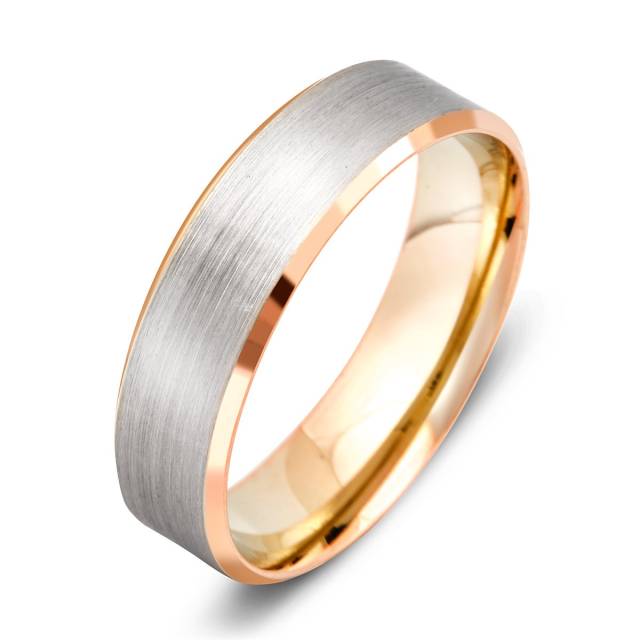 Обручальное кольцо из комбинированного золота (010890)