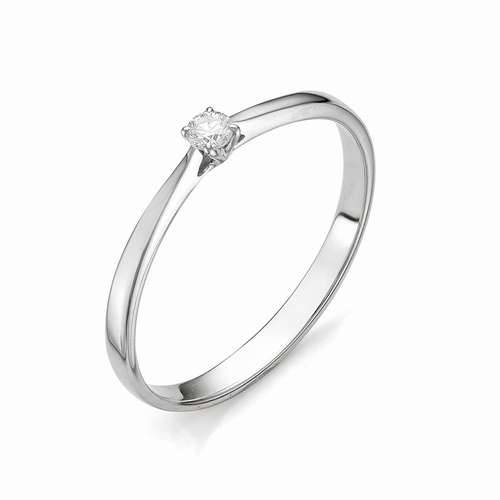 Помолвочное кольцо из белого золота с бриллиантом (031310)