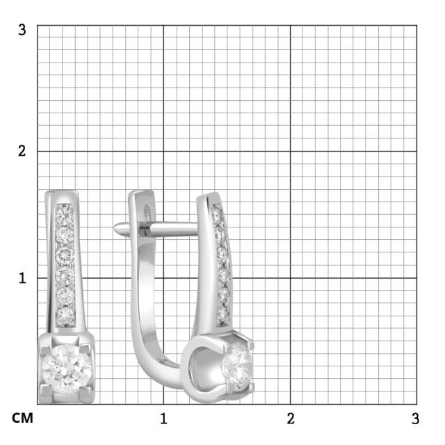 Серьги из платины с бриллиантами (046095)