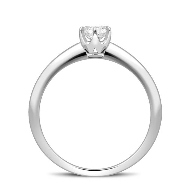 Помолвочное кольцо из белого золота с бриллиантом (046097)