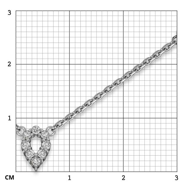 Колье из белого золота с бриллиантами (059132)