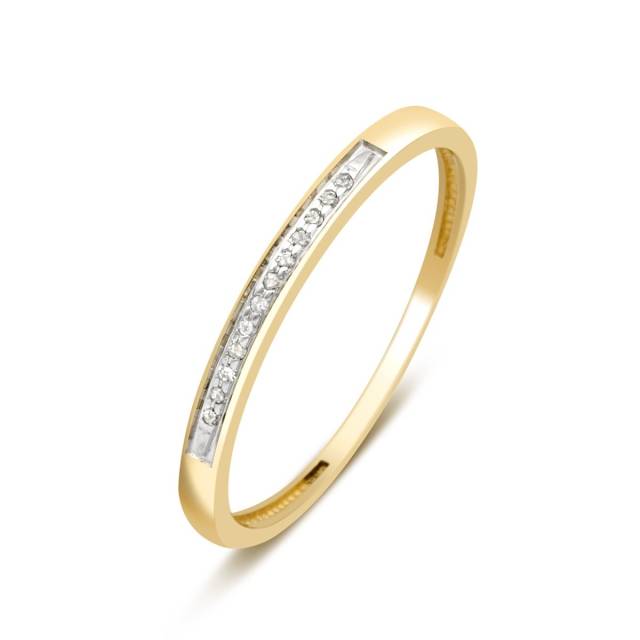 Обручальное кольцо из жёлтого золота с бриллиантами (024174)