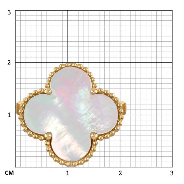 Кольцо из жёлтого золота с перламутром (048093)