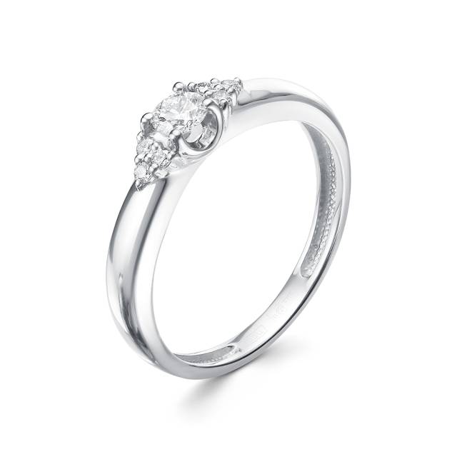 Помолвочное кольцо из белого золота с бриллиантами (050388)