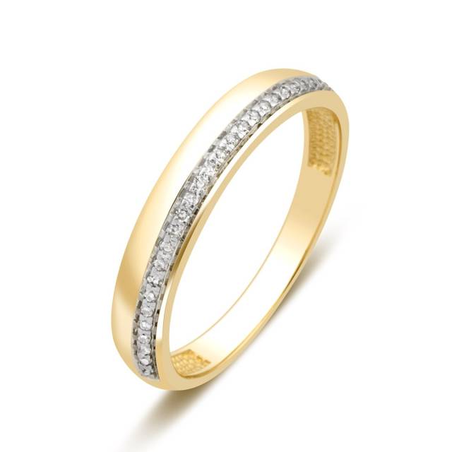 Обручальное кольцо из жёлтого золота с бриллиантами (024109)