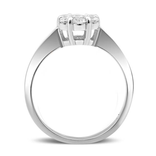 Кольцо из белого золота с бриллиантами (025231)