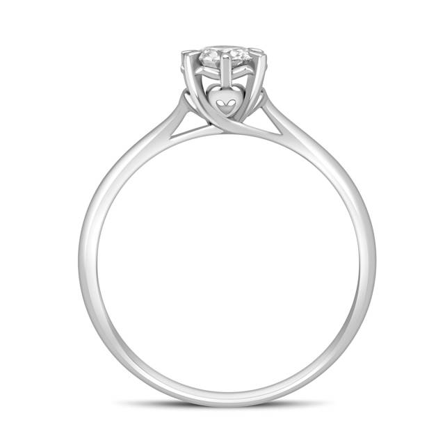 Помолвочное кольцо из платины с бриллиантом (014987)