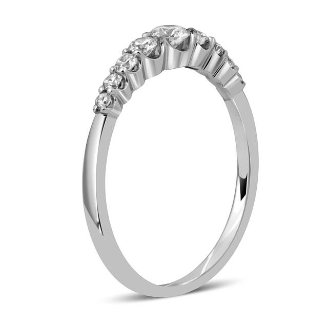 Кольцо из белого золота с бриллиантами (052414)