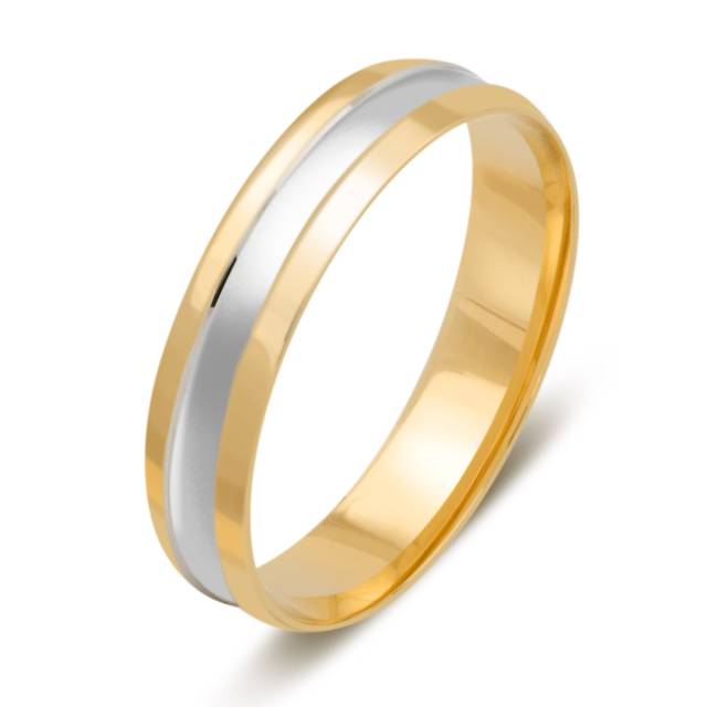 Обручальное кольцо из комбинированного золота (038013)