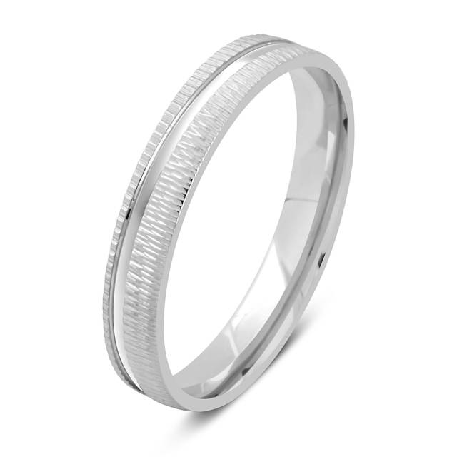 Обручальное кольцо из белого золота (046672)