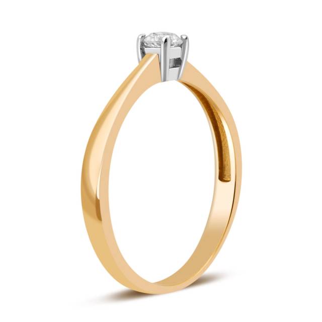 Помолвочное кольцо из жёлтого золота с бриллиантом (039385)