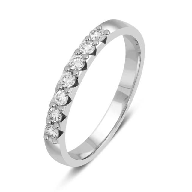 Обручальное кольцо из белого золота с бриллиантами (012666)