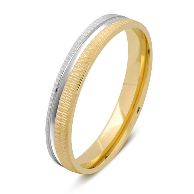 Обручальное кольцо из комбинированного золота (046674)