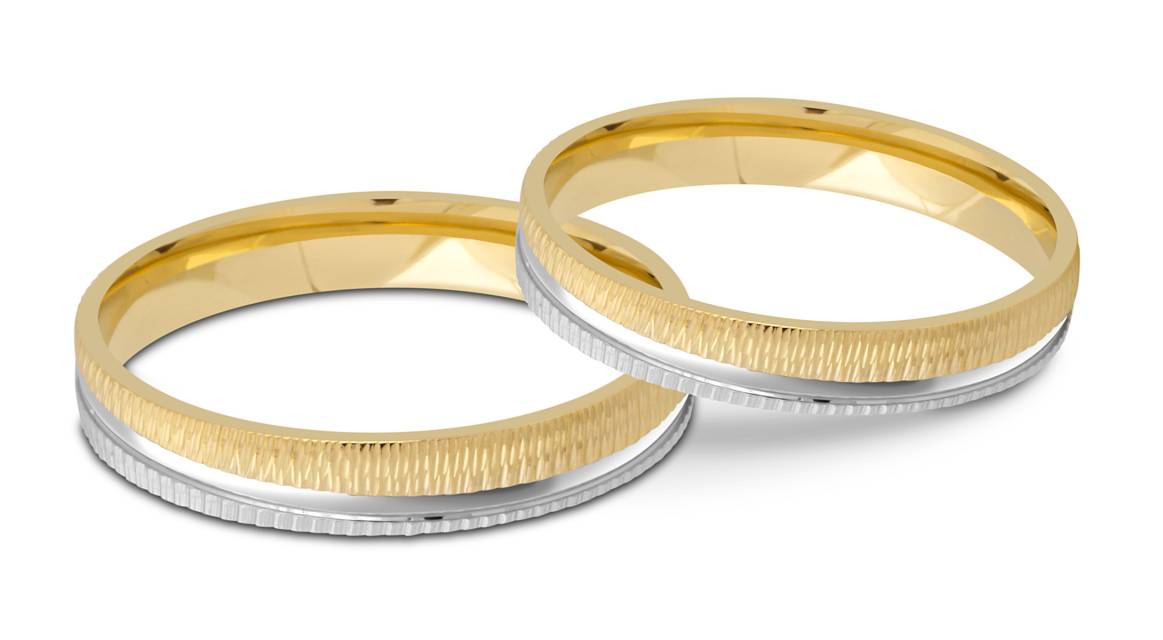 Обручальное кольцо из комбинированного золота (046674)