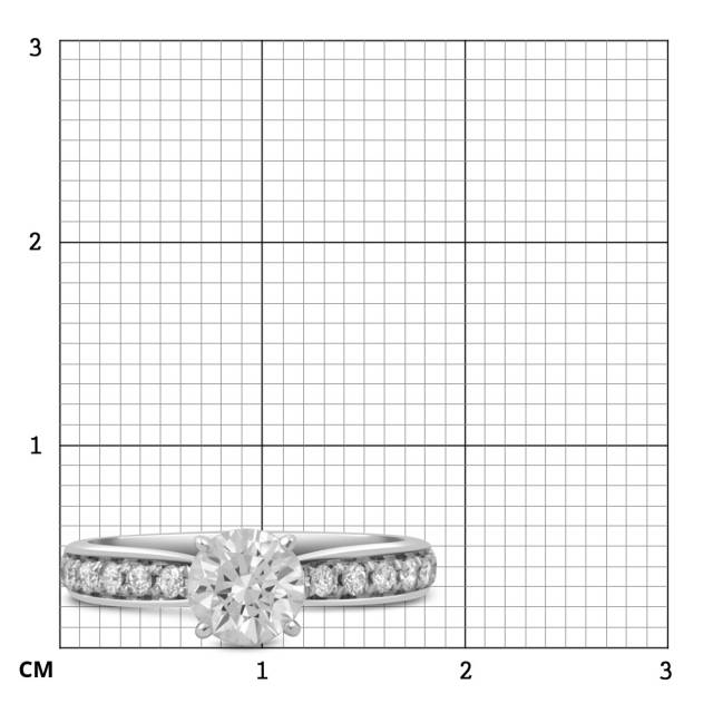 Помолвочное кольцо из платины с бриллиантами (049551)