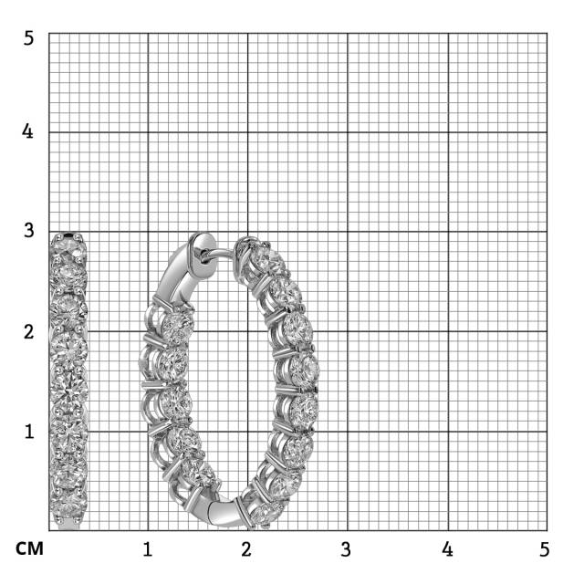 Серьги из белого золота с бриллиантами (063741)