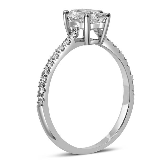 Помолвочное кольцо из белого золота с бриллиантами (058520)