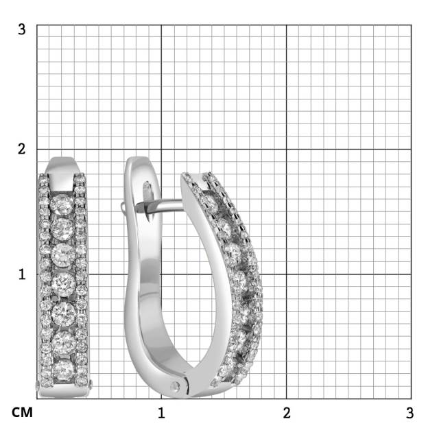 Серьги из белого золота с бриллиантами (051980)