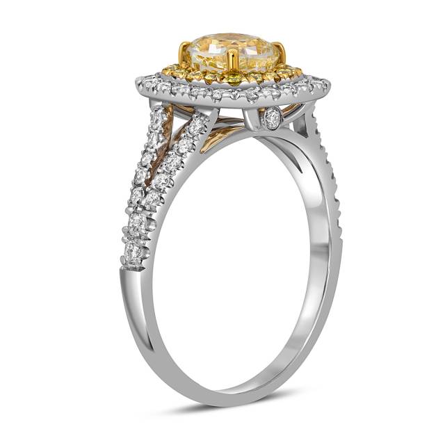Кольцо из белого золота с бриллиантами (052873)