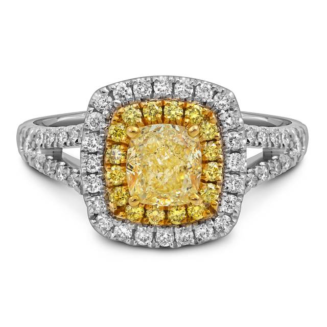 Кольцо из белого золота с бриллиантами (052873)