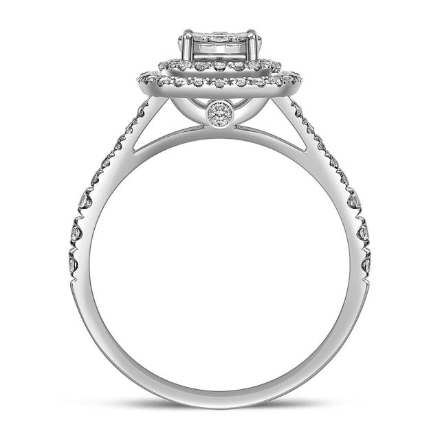 Кольцо из белого золота с бриллиантами (059504)