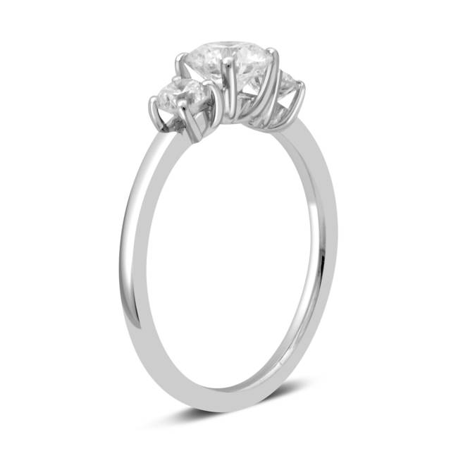 Помолвочное кольцо из белого золота с бриллиантами (028083)