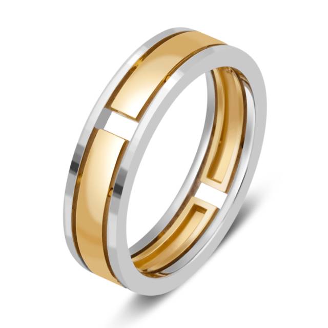 Обручальное кольцо из комбинированного золота (038014)