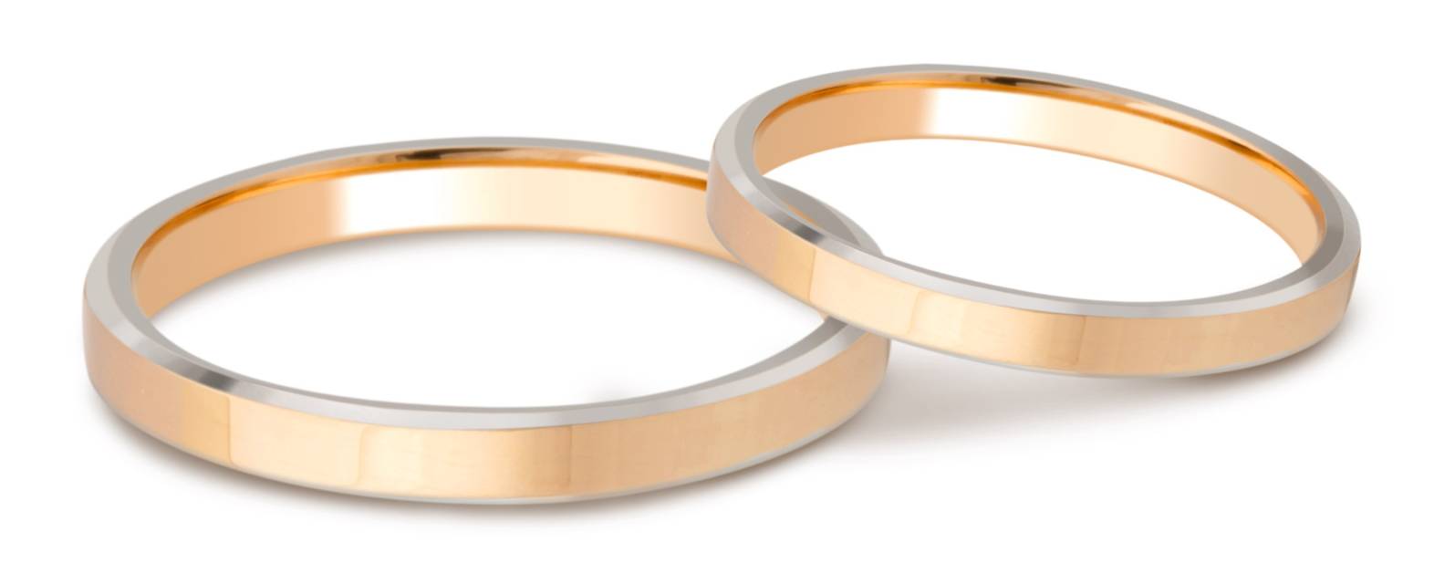 Обручальное кольцо из комбинированного золота (028672)