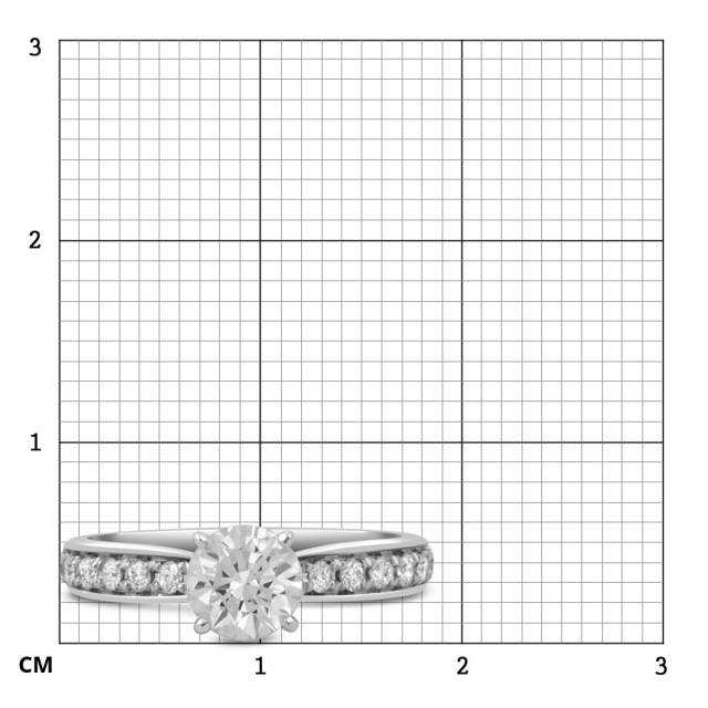 Помолвочное кольцо из белого золота с бриллиантами (049553)