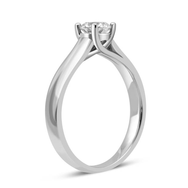 Помолвочное кольцо из белого золота с бриллиантом (028683)