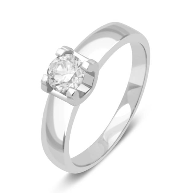 Помолвочное кольцо из платины с бриллиантом (044343)