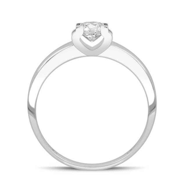 Помолвочное кольцо из платины с бриллиантом (044343)