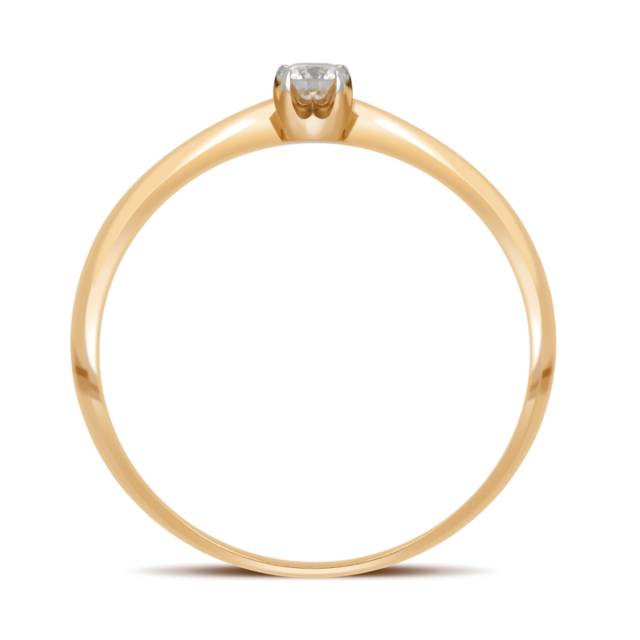 Помолвочное кольцо из жёлтого золота с бриллиантом (032735)