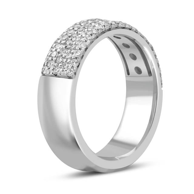 Кольцо из белого золота с бриллиантами (030873)